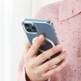 Husa protectie Flippy pentru iPhone 14 Pro Max Mag Safe, 2 in 1 incarcare si magnet, Acril, Transparenta - vivimall.ro