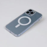 Husa protectie Flippy pentru iPhone 14 Mag Safe, 2 in 1 incarcare si magnet, Silicone, Transparenta - vivimall.ro
