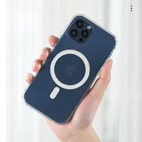 Husa protectie Flippy pentru iPhone 12 Mag Safe, 2 in 1 incarcare si magnet, Silicone, Transparenta - vivimall.ro