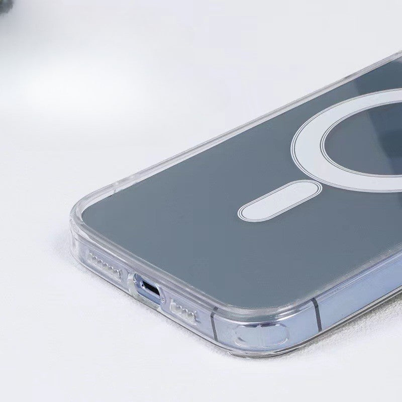 Husa protectie pentru iPhone 12 Pro Max, Flippy, Husa Mag Safe, 2 in 1 Incarcare si Magnet, Silicone, Transparenta - vivimall.ro