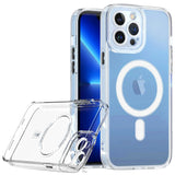 Husa protectie Flippy pentru iPhone 14 Pro Mag Safe, 2 in 1 incarcare si magnet, protectie camera, Silicone, Transparenta - vivimall.ro