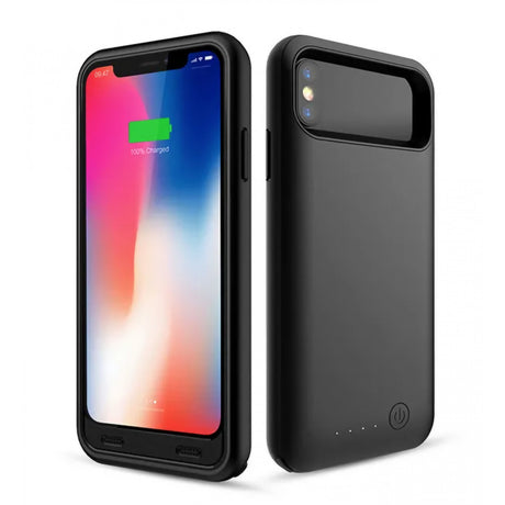 Acumulator extern iFans Battery Case 4000 mAh pentru Apple iPhone X, Negru - vivimall.ro