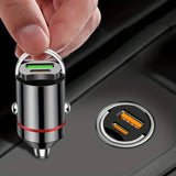 Incarcator Auto 2 in 1, Vivimall, Port USB Fast Charge QC3.0 si Type C, PD 30W, Negru - vivimall.ro