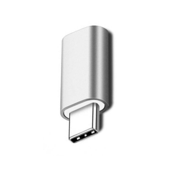 Adaptor Lightning (mama) to Type-C(tata) 2,8 cm Argintiu - vivimall.ro