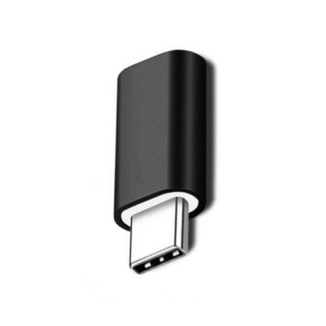 Adaptor Compatibil iPhone(mama) to Type-C(tata) 2,8 cm, Flippy, Negru - vivimall.ro
