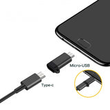 Adaptor Type C (mama) to micro USB (tata) cu Agatatoare Breloc inclusa, 2.5 cm lungime, Negru - vivimall.ro