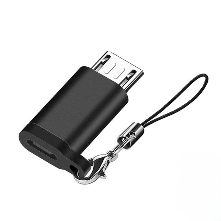 USB-C към Micro USB адаптер, с връзка за ключодържател