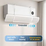 Panou Deflector Aer Conditionat, Flippy, pentru AC de Perete, Extensibil, Universal, Anti Suflu Direct, Fara Montaj, Alb - vivimall.ro