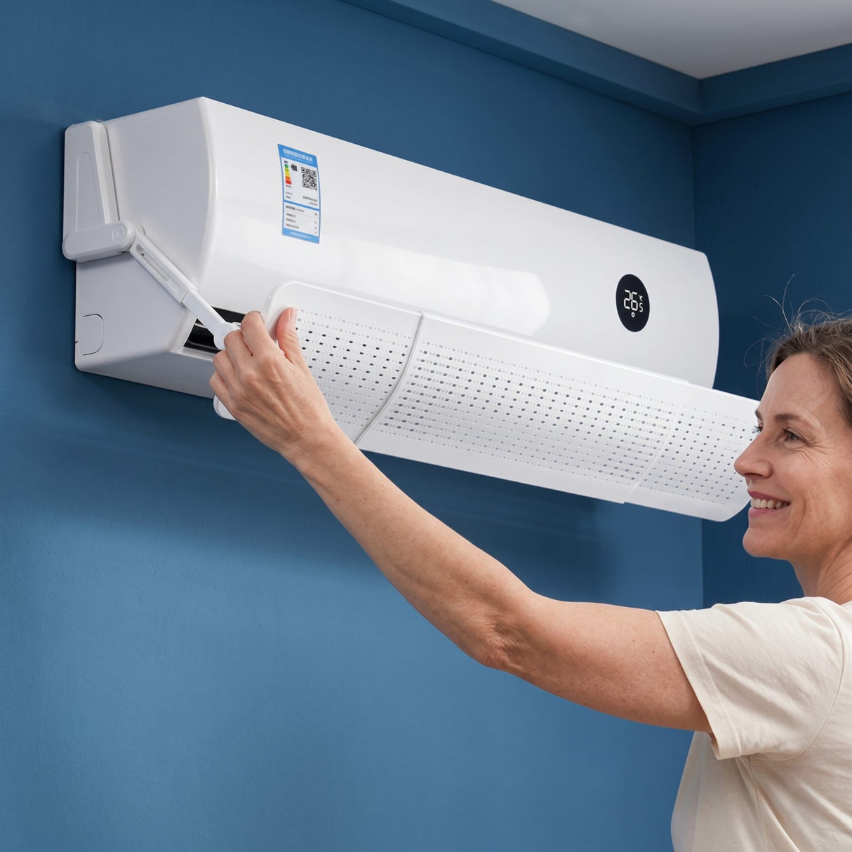 Deflector pentru Aer Conditionat, Flippy, Model Standard, Universal, Protectie Impotriva Curentului De Aer Rece Sau Cald, Ajustabil 180 Grade - vivimall.ro