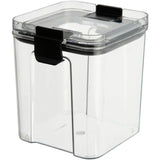 Set 4 Recipiente Depozitare Alimente,  Vivimall, pentru Organizare Bucatarie, cu Inchidere Ermetica, Transparent, Plastic fara BPA, Compatibile cu Masina de Spalat Vase, Diferite Dimensiuni, 350 ml, 1300 ml, 2700 ml, 4600 ml - vivimall.ro