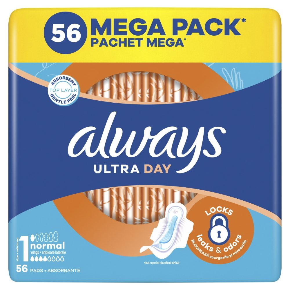 Absorbante Zilnice, Always, Ultra, Set 56 Bucati