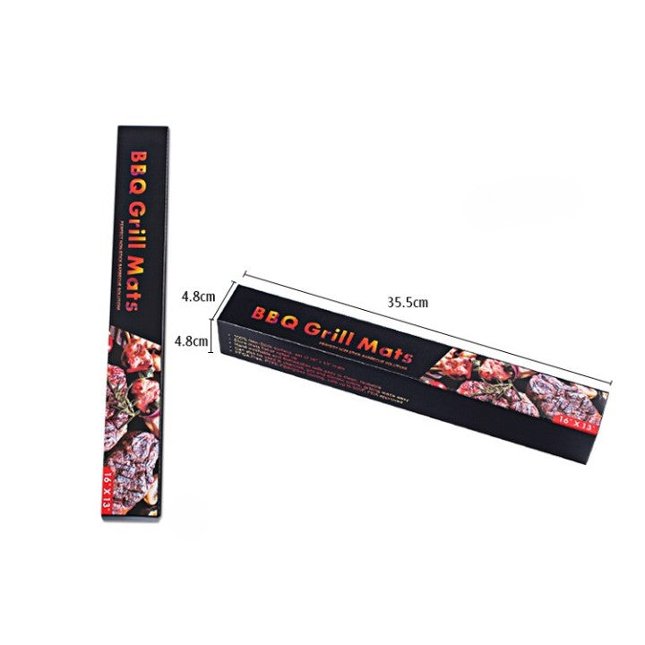 Set 4 Folii Antiaderente din Teflon, Vivimall, Multifunctionale, Rezistente la Apa si Temperaturi Ridicate, pentru Gratar, Cuptor, BBQ Grill, 40x33 cm, Negru - vivimall.ro