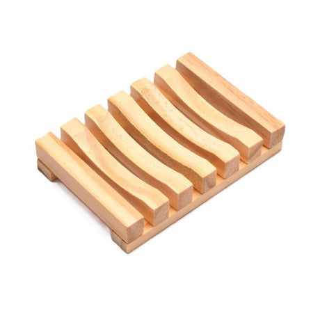 Savoniera, Vivimall, din Lemn de Bambus, Scurgere Apa, 11.5 x 8 cm, Natur - vivimall.ro