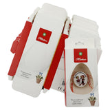 Ambalaje de Carton pentru Martisoare, Flippy, Set 200 Bucati, Cutii Brosa, Model Cos cu Flori, Alb/Rosu - vivimall.ro