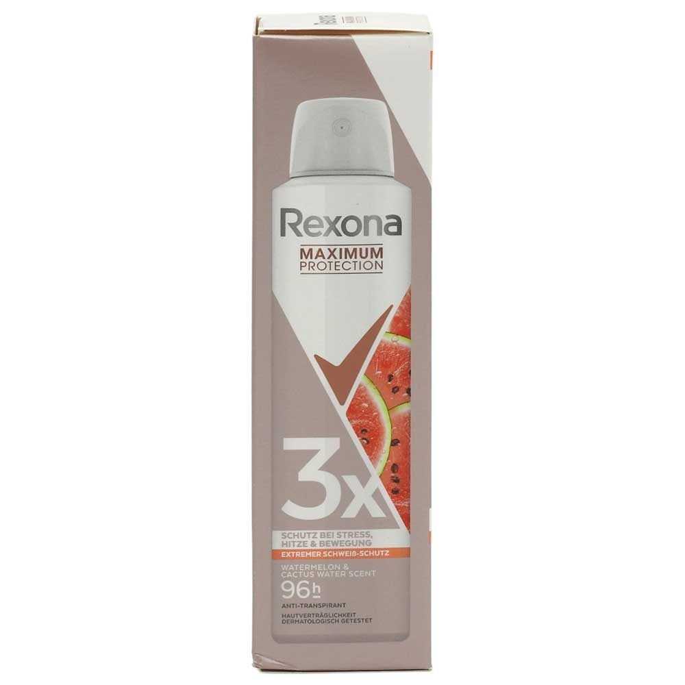 Antiperspirant Rexona Maximum Protection 150 ml parfum pepene și cactus, vedere frontală flacon spray