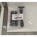 Aparat de Ras Manual, Vivimall, din Otel Inoxidabil, Suport Lama + 7 Capete de Schimb Incluse, Cutie pentru Lame, Negru - vivimall.ro