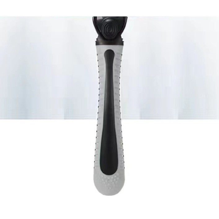 Aparat de Ras Manual, Vivimall, din Otel Inoxidabil, Suport Lama + 10 Capete de Schimb Incluse, Cutie pentru Lame, Negru - vivimall.ro