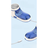 Aparat Pentru Curatat Scame, Par Si Praf, Vivimall, Pentru Diferite Tipuri De Material, Cu Lame Din Otel Inoxidabil, Incarcare Prin USB Type-C, Cu Perie De Curatare si Cablu USB Incluse, Albastru, 15 x 7 cm - vivimall.ro