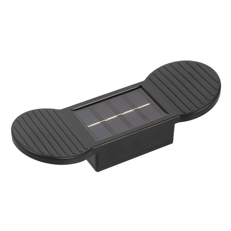 Aplică Solară, LED, ABS, Policabonat, Rezistentă La Apă, IP65, 2 LED-uri SMD, Pentru Perete, Scări, 1.2V, 600mAh, 16 x 5.9 x 3.3 cm, Lumină Alb Cald, Negru - vivimall.ro