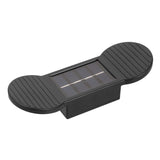 Aplică Solară, LED, ABS, Policabonat, Rezistentă La Apă, IP65, 2 LED-uri SMD, Pentru Perete, Scări, 1.2V, 600mAh, 16 x 5.9 x 3.3 cm, Lumină Alb Cald, Negru - vivimall.ro