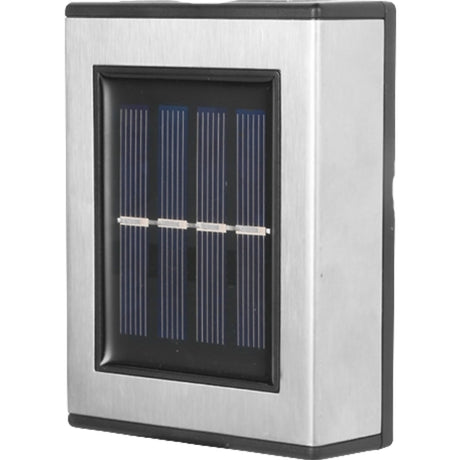 Aplica solara LED Vivimall, ABS/Policarbonat, rezistenta la apa IP65, pentru trepte, borduri, terasa, 1.2V, 600mah, 10 x 7.5 x 3 cm, lumina alb calda, negru - vivimall.ro