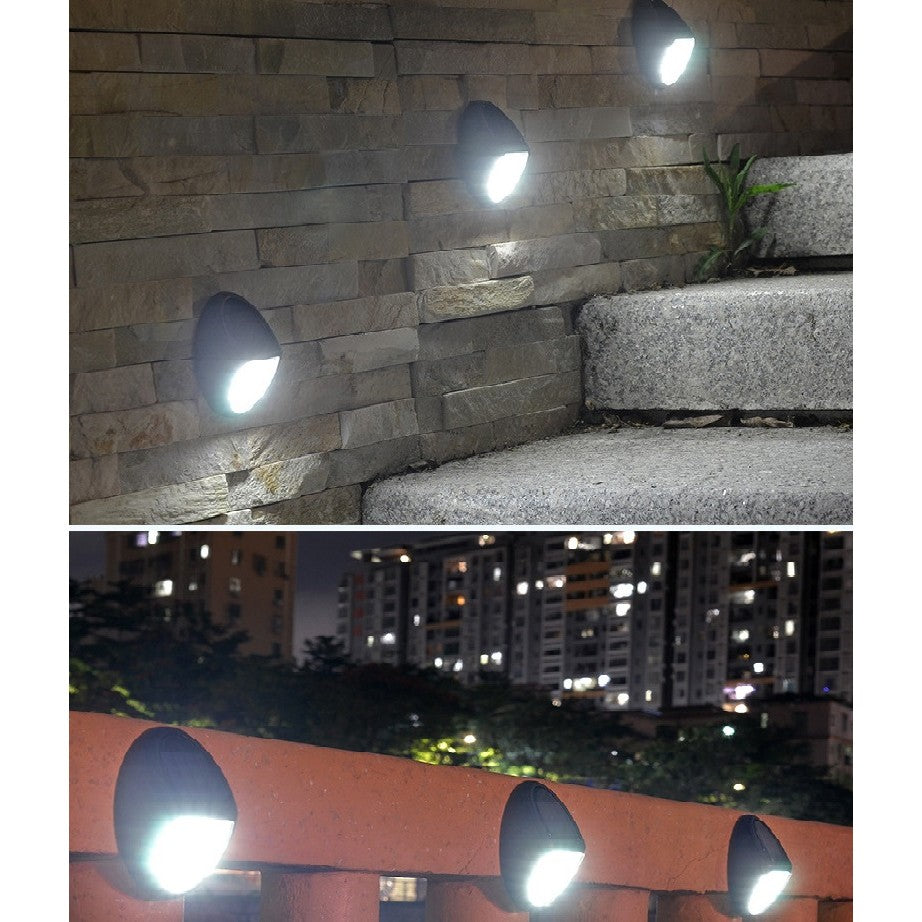 Aplica Solara Led Pentru Perete, In Forma Ovala, 10 Led-Uri, Lumina Puternica, Ip65, 12 X 7.5 Cm, 1.2 V, 300 Mah, Autonomie 8-10 Ore, Alb Rece - vivimall.ro
