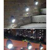 Aplica solara LED pentru perete Vivimall, in forma ovala, 10 LED-uri, lumina puternica, IP65, 12 x 7.5 cm, 1.2 V, 300 mAh, autonomie 8-10 ore, alb rece - vivimall.ro