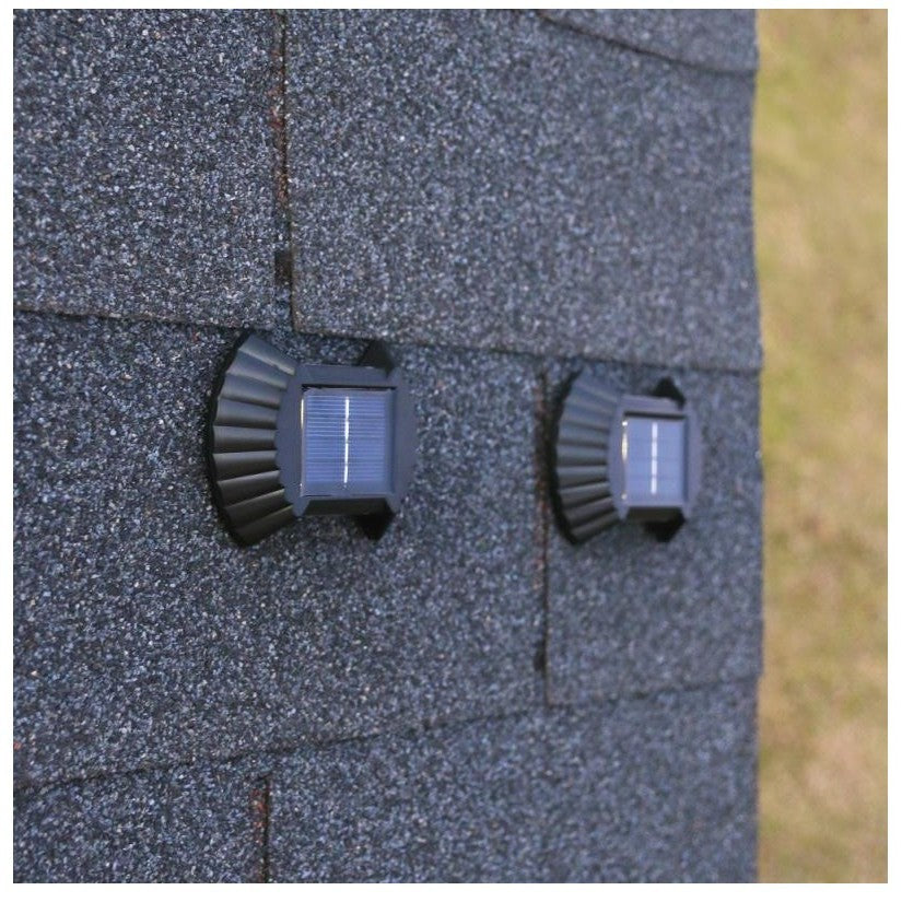 Aplica Solaraled Bidirectionala Pentru Perete In Forma De Funda, 8 Led-Uri, Material Abs Si Pc, Lumina Puternica, Ip65, Baterie 1.2 V, 300 Mah, Autonomie 8-10 Ore, Resigilat - vivimall.ro