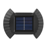 Set 4 Aplica Solara Led Bidirectionala Pentru Perete, In Forma De Funda, 8 Led-Uri, Material Abs Si Pc, Lumina Puternica, Ip65, 10 X 7.5 Cm, Baterie 1.2 V, 300 Mah, Autonomie 8-10 Ore, Alb Rece - vivimall.ro