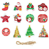 Set Decoratiuni De Craciun Pentru Brad, Modele Variate, Sfoara Inclusa, 12 Piese