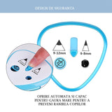 Ascutitoare Electrica cu 2 Gauri, Vivimall, Gri, Baterii 4 x AA (neincluse), 7.5 x 7.5 x 7.5 cm, Albastru - vivimall.ro