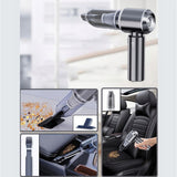 Aspirator Portabil Auto, Vivimall, pentru Casa si Masina, 3 Viteze, Incarcator Tip-C cu Incarcare Rapida, Tub Prelungitor, 2000mAh, 7 Capete de Aspirare si Suflare, 21x20x6.5 cm, Negru - vivimall.ro