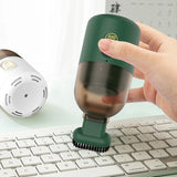 Aspirator Portabil pentru Automobil, Vivimall, Aspirator mic fara Fir, pentru Casa si Masina, incarcare USB, 2 in 1, 16.3x6 cm, Verde - vivimall.ro