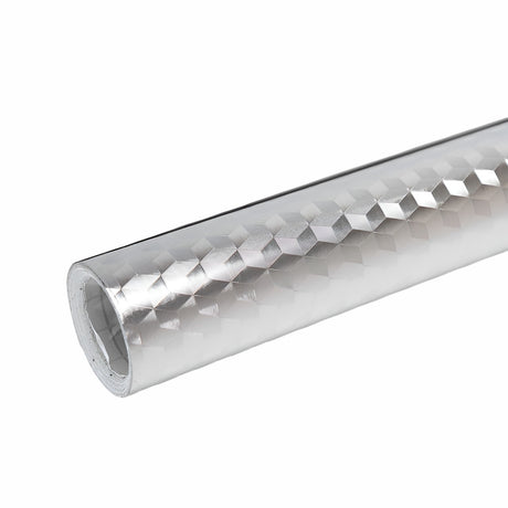 Autocolant pentru Bucătărie, Vivimall, Tip Folie de Aluminiu, Rezistent la Ulei, Umezeală, Temperaturi Inalte, pentru Dulapuri, Perete, Blat, Argintiu, 60cm x 1m - vivimall.ro