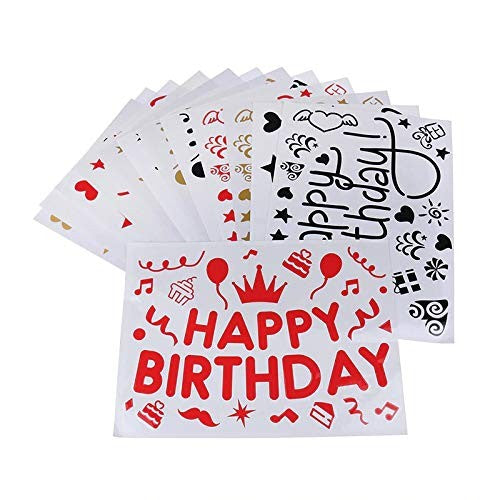 Sticker Autocolant Pentru Baloane Happy Birthday | PartyCharm
