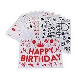Sticker Autocolant Pentru Baloane Happy Birthday | PartyCharm