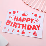 Sticker Autocolant Pentru Baloane Happy Birthday | PartyCharm