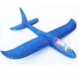 Avion Planor Cu Pilot, Din Polistiren, Cu Lumini In Cabina Pilotului, Lungime 47 Cm - vivimall.ro