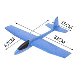 Avion Planor Vivimall, din Polistiren, Lungime 85 cm , Jucarie Recreativa, Cascadorii, Albastru - vivimall.ro