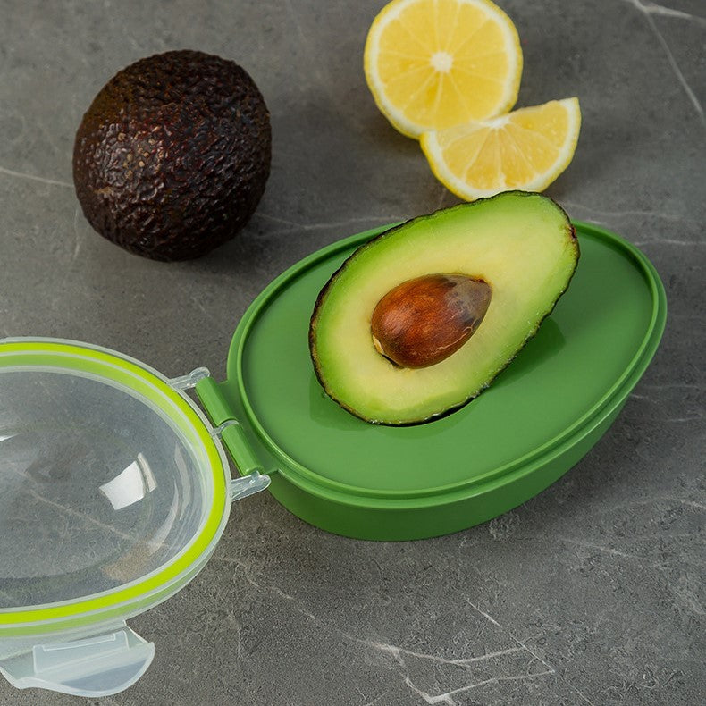 Recipient De Depozitare Avocado, Etans, Pentru Frigider, Din Plastic, Mentinere Proaspata, 15.3X11X8 Cm, Verde - vivimall.ro