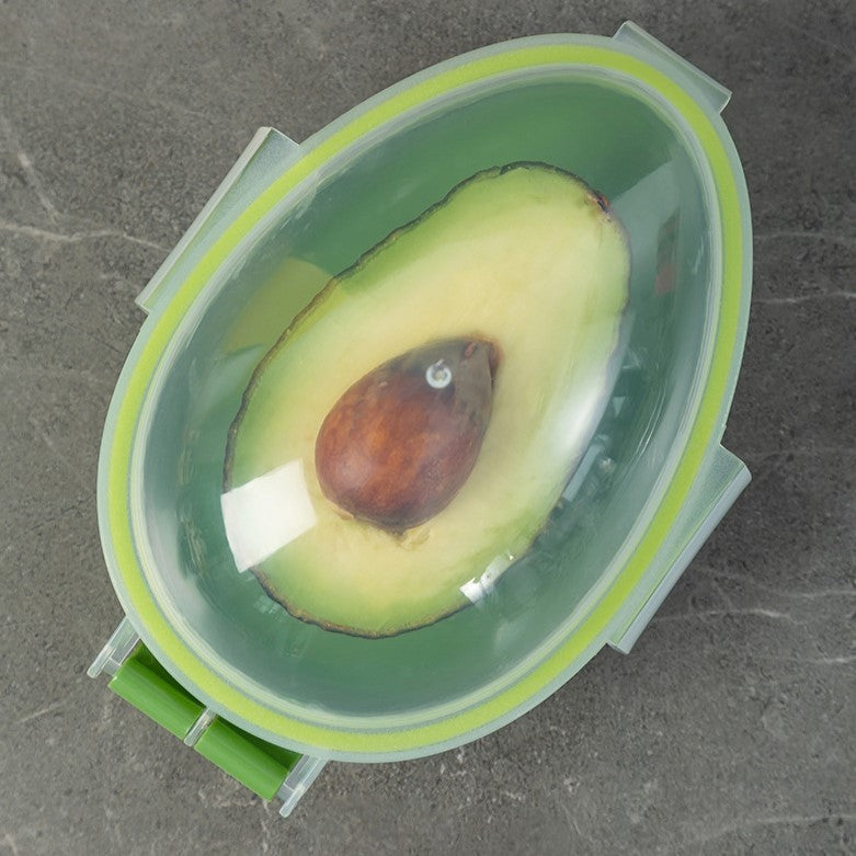 Recipient De Depozitare Avocado, Etans, Pentru Frigider, Din Plastic, Mentinere Proaspata, 15.3X11X8 Cm, Verde - vivimall.ro