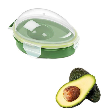 Recipient De Depozitare Avocado, Etans, Pentru Frigider, Din Plastic, Mentinere Proaspata, 15.3X11X8 Cm, Verde - vivimall.ro
