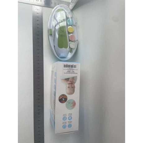 Set Pila Electrica pentru Copii si Bebelusi, Vivimall, ABS, 6 Accesorii, cu Lumina LED, Verde Alb - vivimall.ro