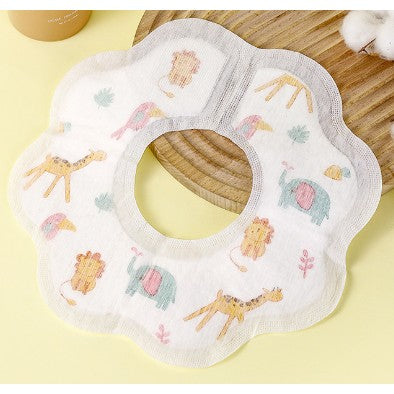 Set 10 Bavete De Unica Folosinta Cu Animalute | CleanBebe - vivimall.ro