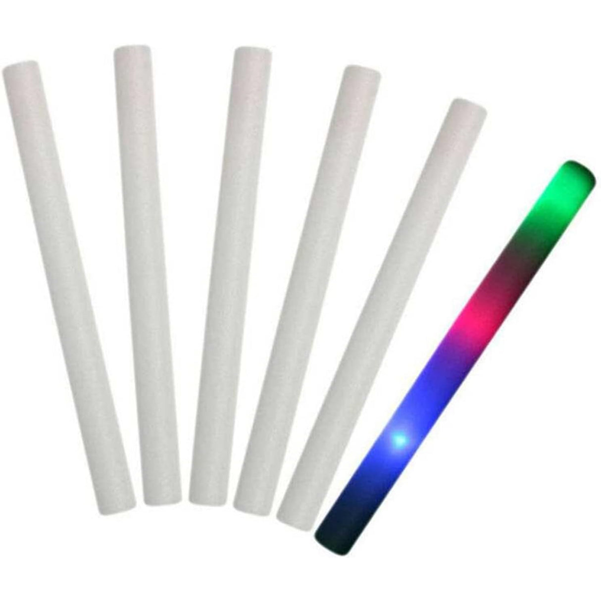 Bagheta cu Led, Vivimall, din Burete, cu Baterii, Lumina Multicolora, 48 x 4 cm, Alb - vivimall.ro