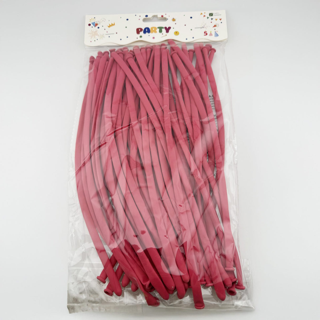 Baloane de Modelaj, Flippy, Set 50 bucati, Model Standard, din Latex, 30 x 1.5 cm, 1.8 g per unitate, pana la 150 cm, Fucsia - vivimall.ro