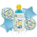 Baloane Decorative Gender Reveal Party, Figurina Sticla, Set Din 5 Baloane, Pentru Botez