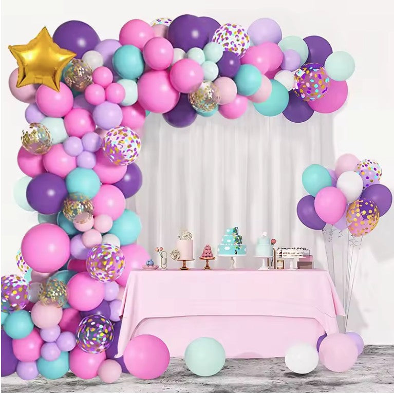 Baloane Pentru Arcada Happy Birthday, Baloane Decorative Din Latex, Set Mix 127 Baloane Colorate - vivimall.ro