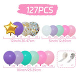 Baloane pentru Arcada HAPPY BIRTHDAY, Vivimall, baloane decorative din Latex, Set Mix 127 Baloane Colorate, Multicolor - vivimall.ro