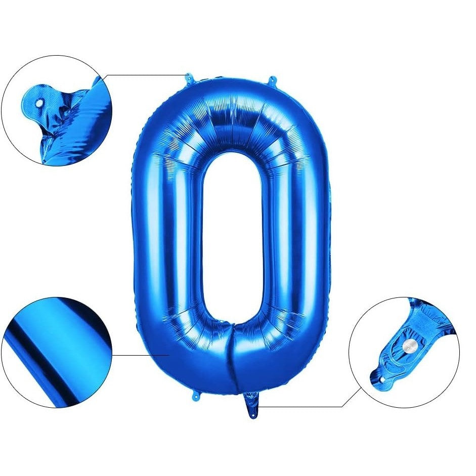 Balon Din Folie Cifra 0, 81 Cm, Pentru Aer Sau Heliu, Bulk - vivimall.ro
